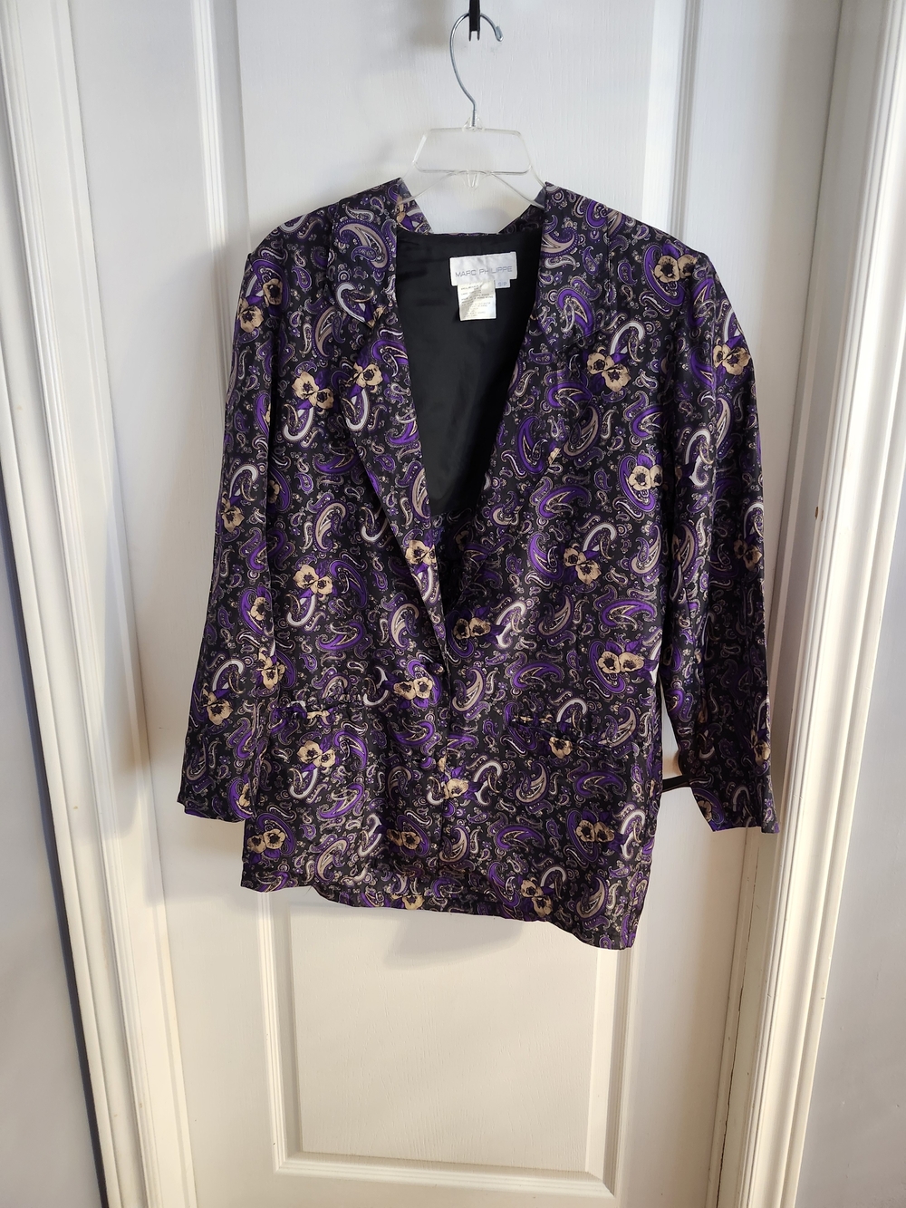 Vintage Marc Philippe Purple Paisley Blazer Jacket